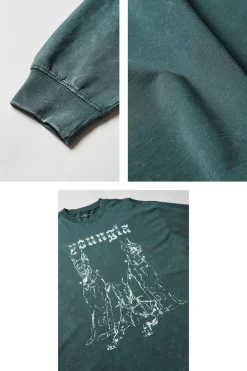 Shirts<Youngla 804 For All The Dogs Longsleeves Black Wash|Brown Wash|Deep Teal Wash|Grey Wash