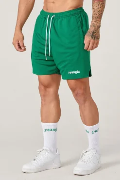 Shorts<Youngla 134 Game-Time Shorts & Socks Set Black|Carolina Blue|Chocolate|Foliage Green
