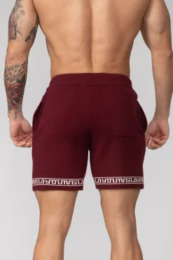 Shorts<Youngla 116 Hieroglyphic Knitted Shorts Black|Burgundy|Navy|Off-White