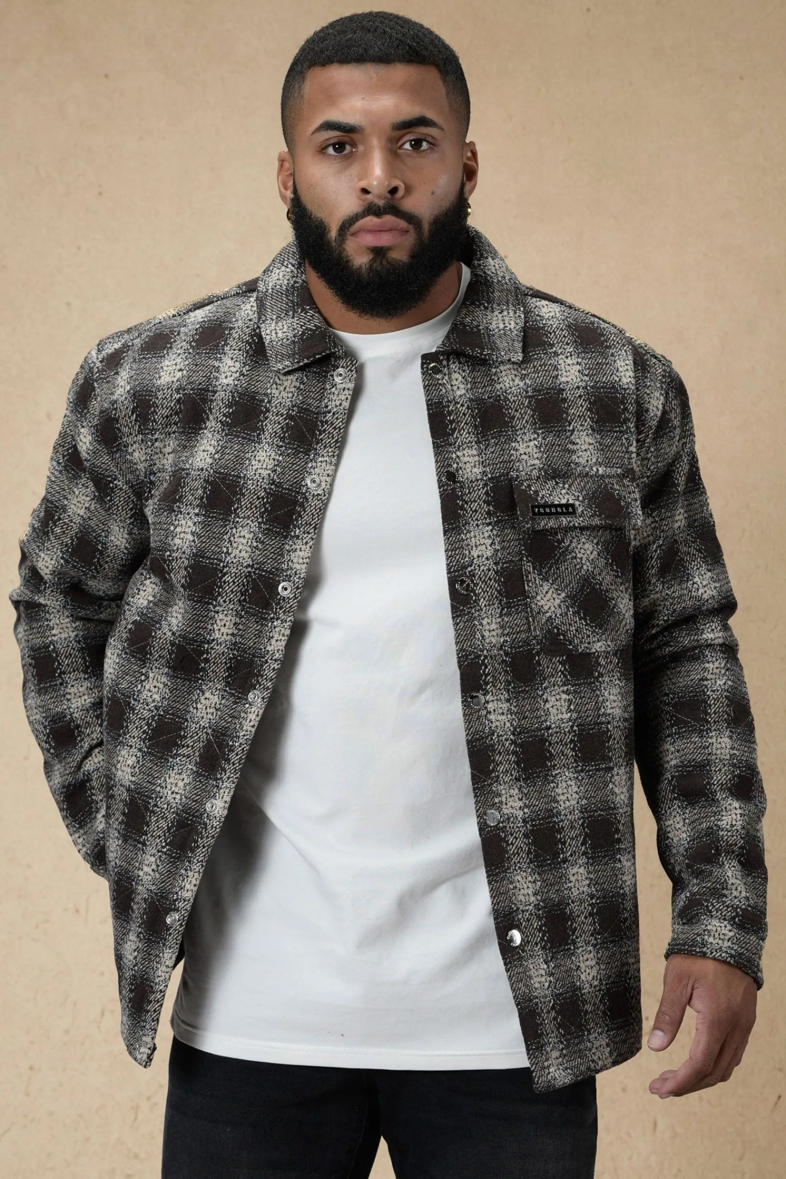 Outerwear<Youngla 556 High Profile Flannel Jacket Black|Brown|Kashmir Blue|Rusty Orange