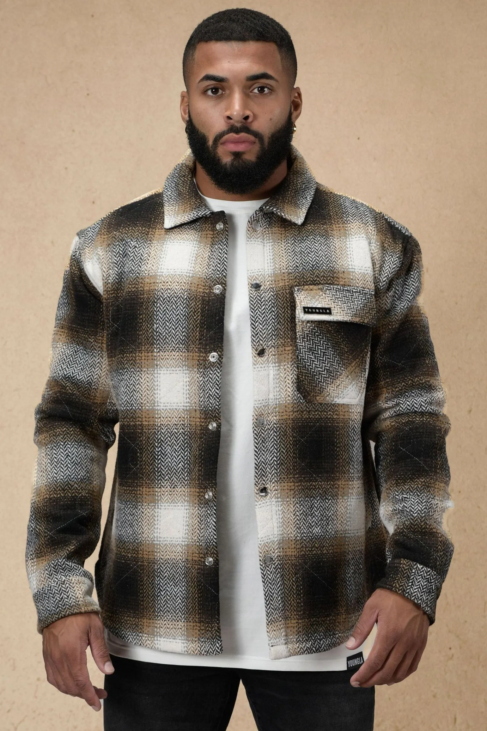 Outerwear<Youngla 556 High Profile Flannel Jacket Black|Brown|Kashmir Blue|Rusty Orange