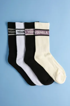 Accessories<Youngla 712 High Top Socks 4-Pack