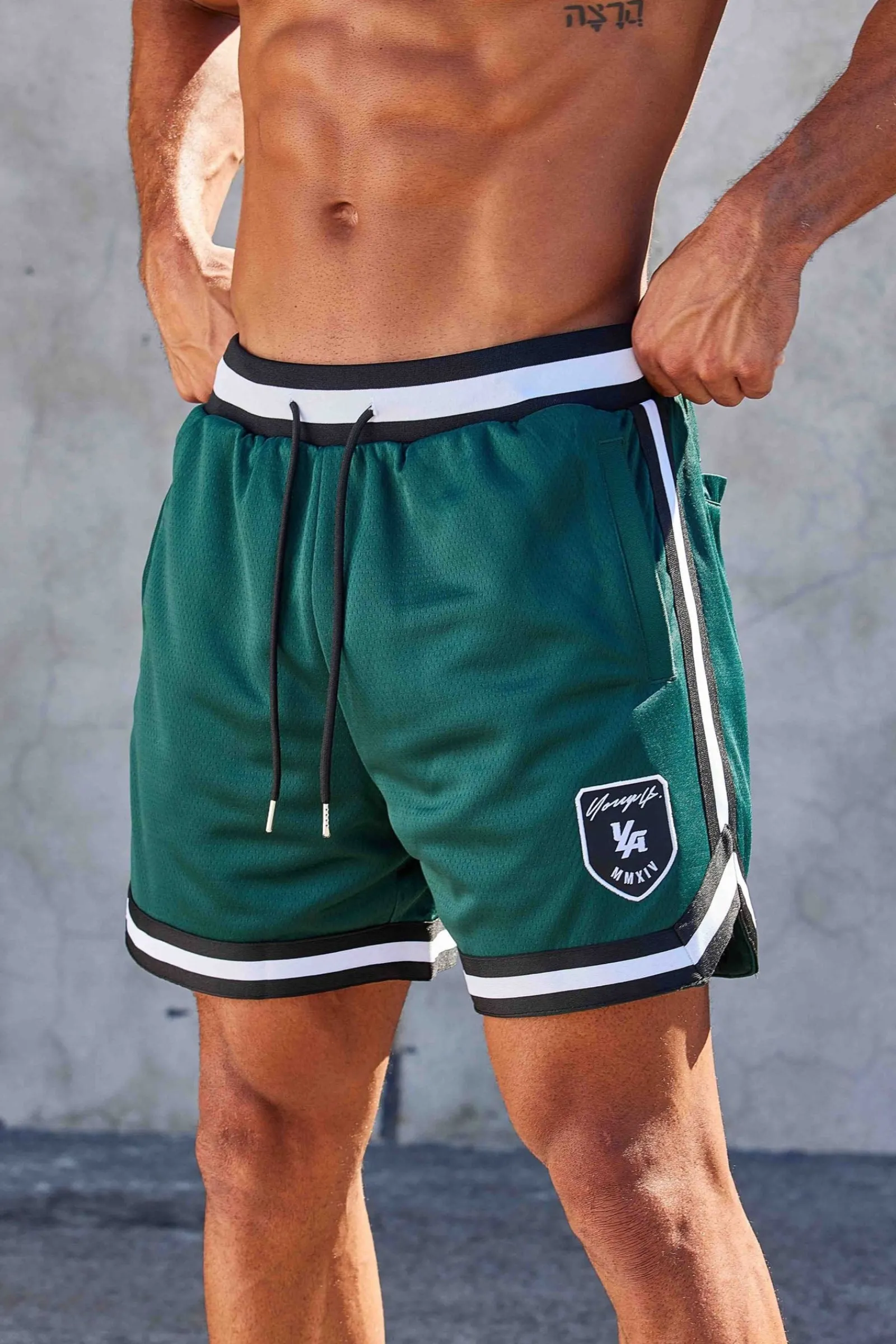 Shorts<Youngla 133 Home Plate Shorts Black|Brown|Carolina Blue|Jungle Green