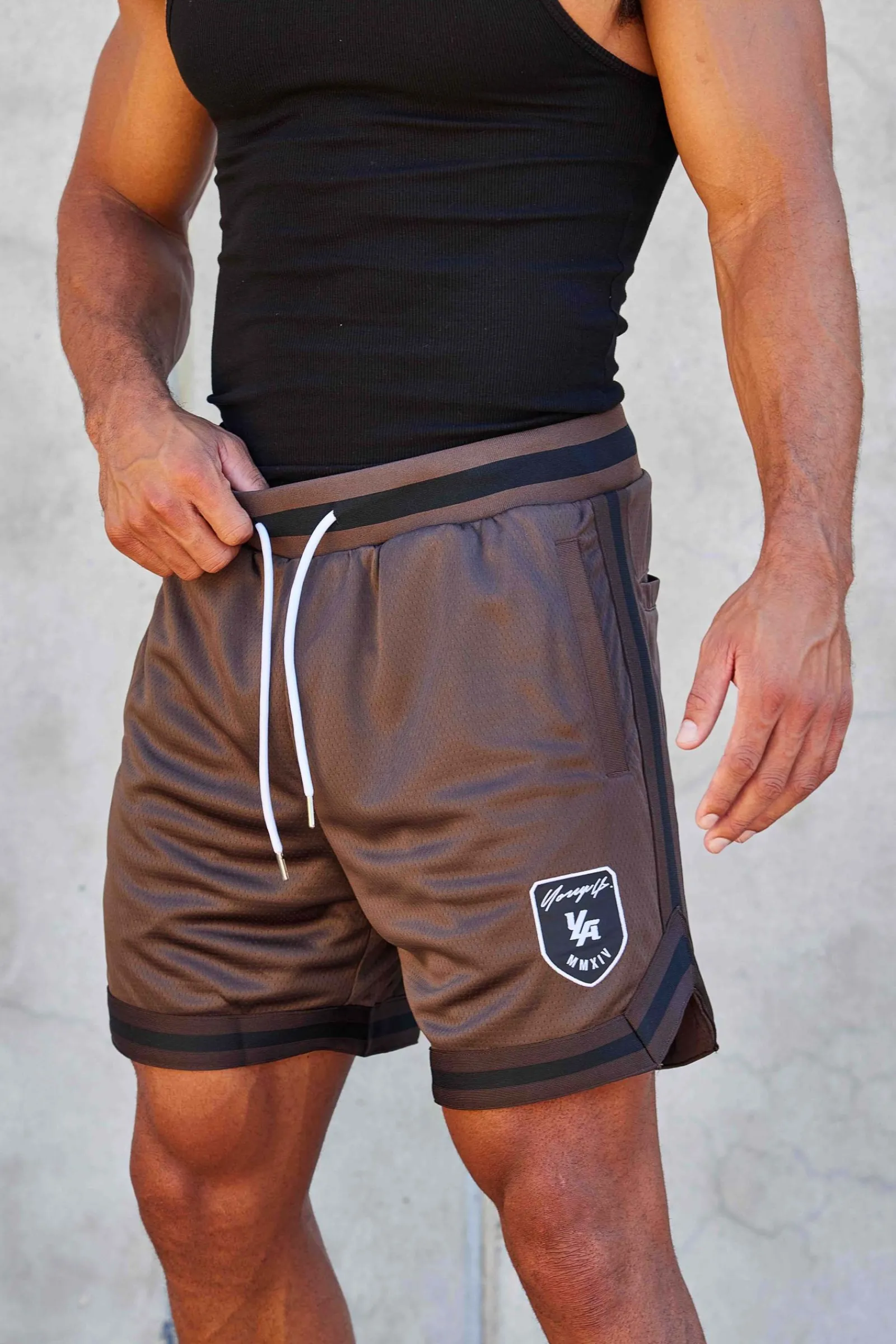 Shorts<Youngla 133 Home Plate Shorts Black|Brown|Carolina Blue|Jungle Green