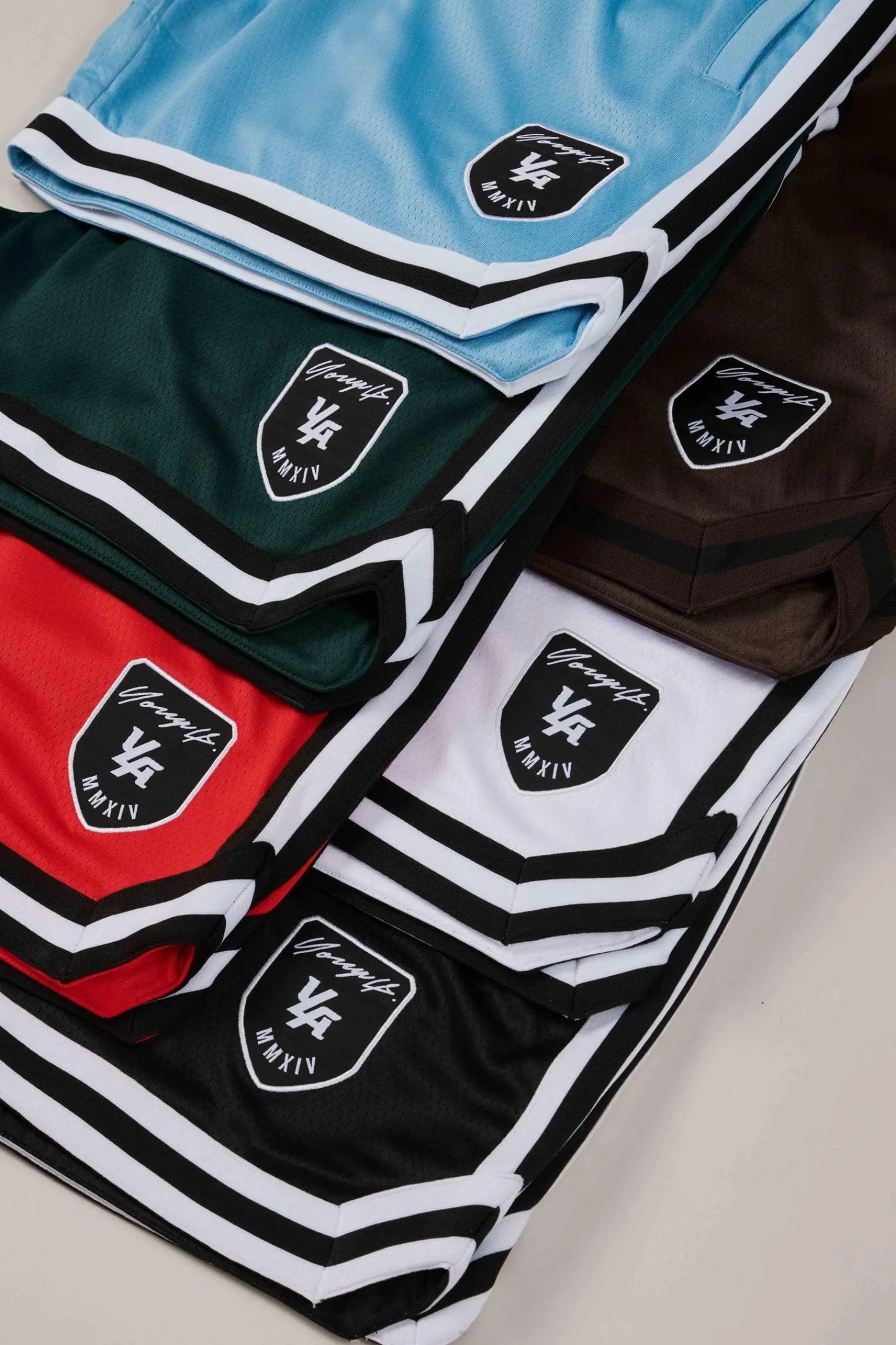 Shorts<Youngla 133 Home Plate Shorts Black|Brown|Carolina Blue|Jungle Green