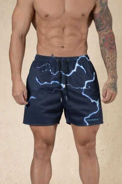 Shorts<Youngla 135 House Party Shorts Midnight Lightning|Japanese Sunrise|Spring Scenery|Blue Ink