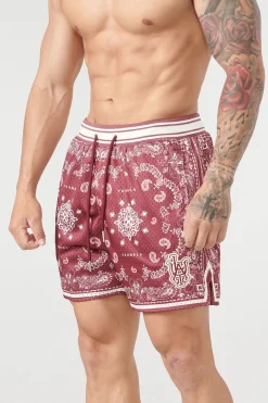 Shorts<Youngla 132 Infamous Bandana Shorts Black|Blue|Burgundy|Chocolate