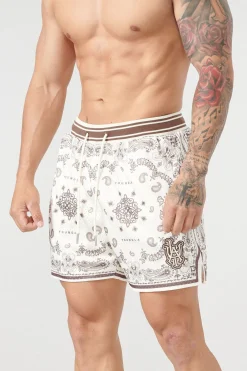 Shorts<Youngla 132 Infamous Bandana Shorts Black|Blue|Burgundy|Chocolate