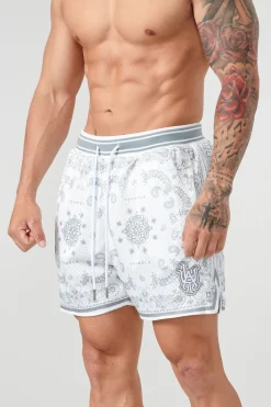Shorts<Youngla 132 Infamous Bandana Shorts Black|Blue|Burgundy|Chocolate