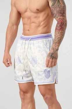 Shorts<Youngla 132 Infamous Bandana Shorts Black|Blue|Burgundy|Chocolate