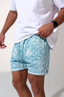 Shorts<Youngla 132 Infamous Bandana Shorts Black|Blue|Burgundy|Chocolate