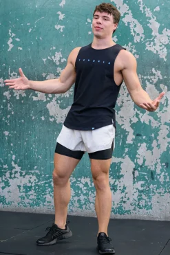 Tanks<Youngla 332 Infinity Muscle Tanks Black|Forest Green|Light Grey|Navy