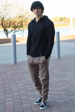 Joggers<Youngla 210 Kick-Back Joggers Black|Forest Green|Mocha|Navy