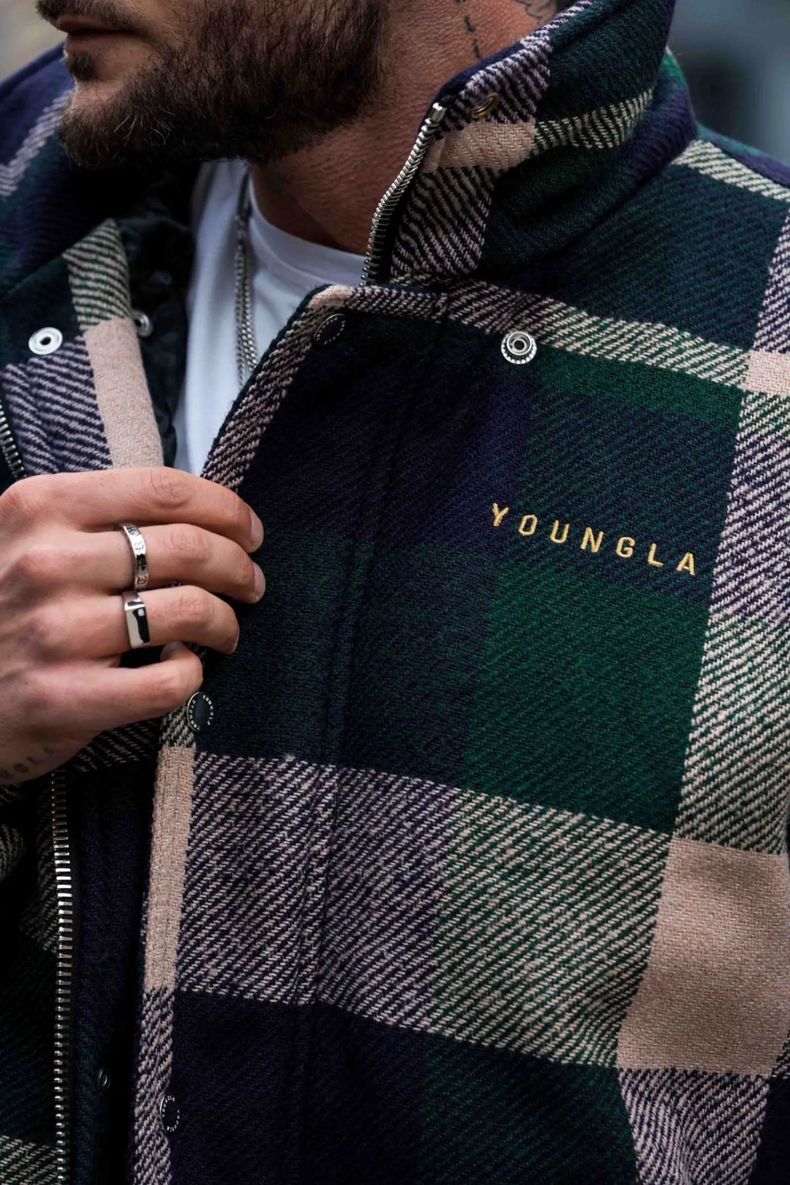 Outerwear<Youngla 563 Kingpin Jackets Black|Green|Off-White|Red