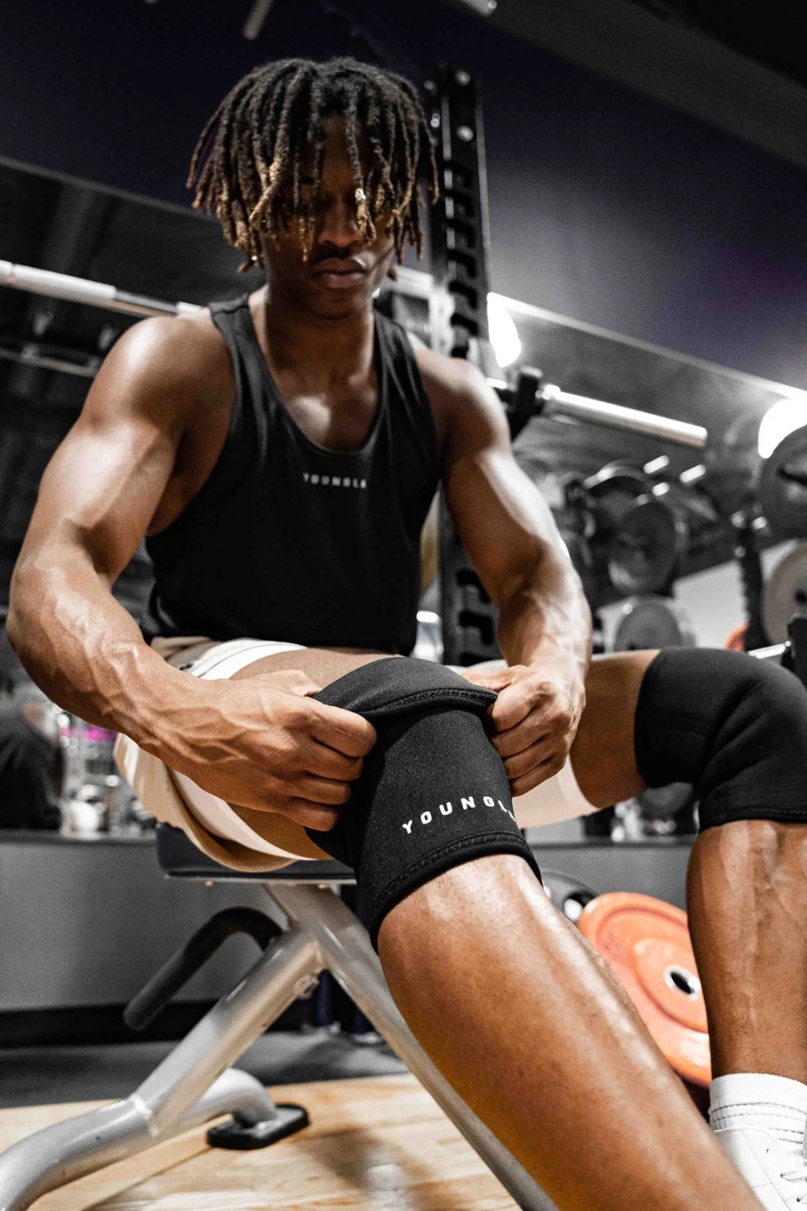 Accessories<Youngla 914 Knee Sleeves Black|Tan