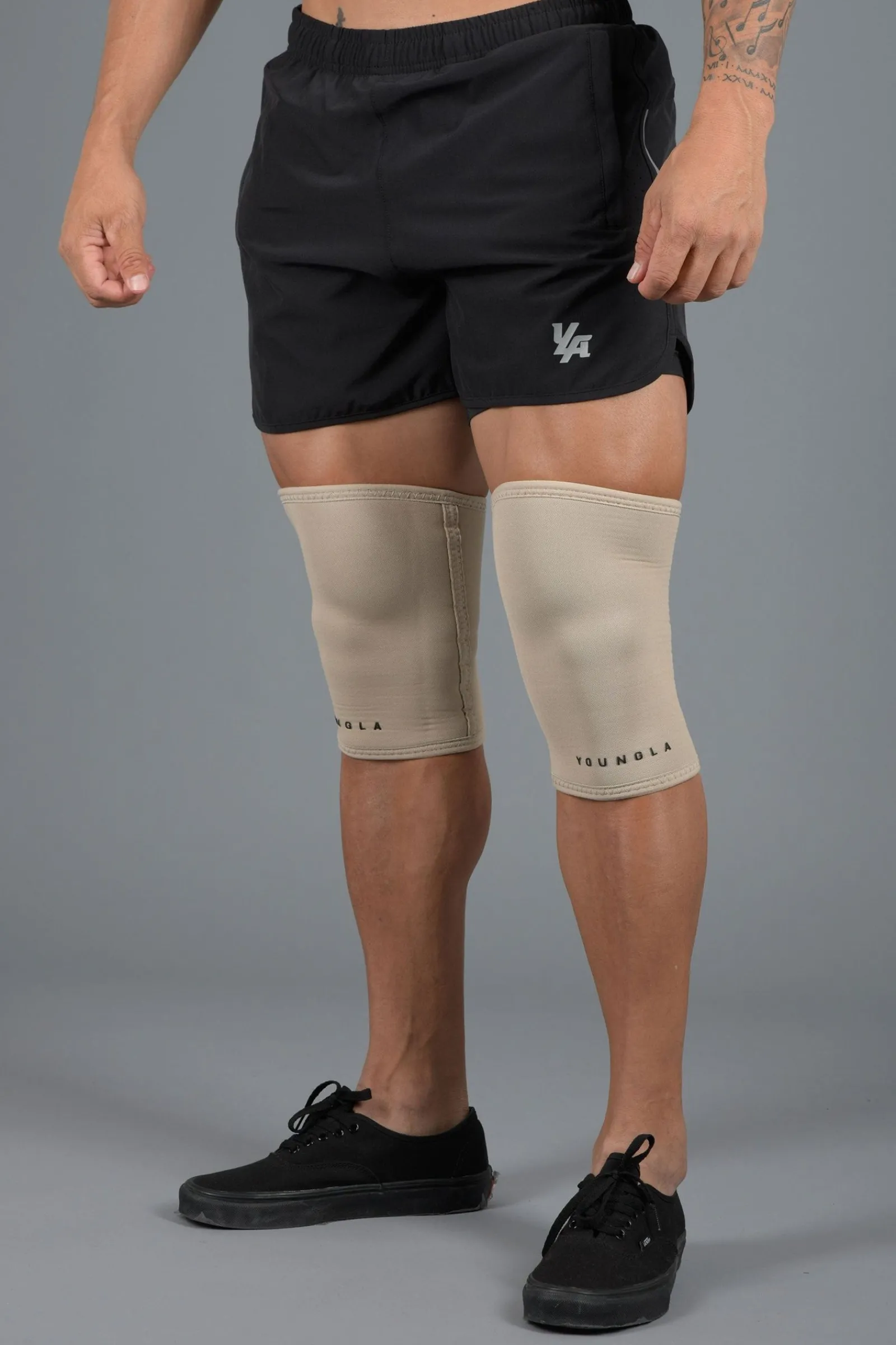 Accessories<Youngla 914 Knee Sleeves Black|Tan