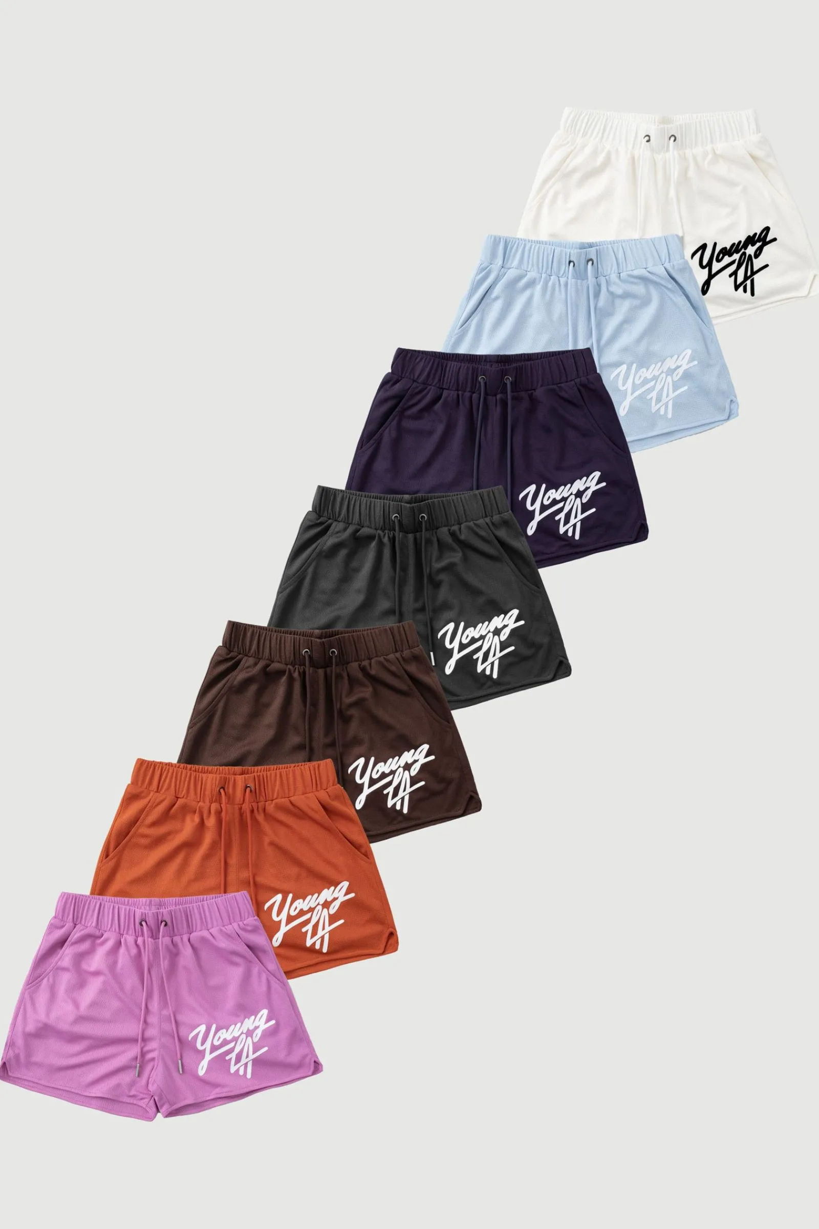 Shorts<Youngla 104 Legacy Shorts Black|Brown|Carolina Blue|Deep Purple
