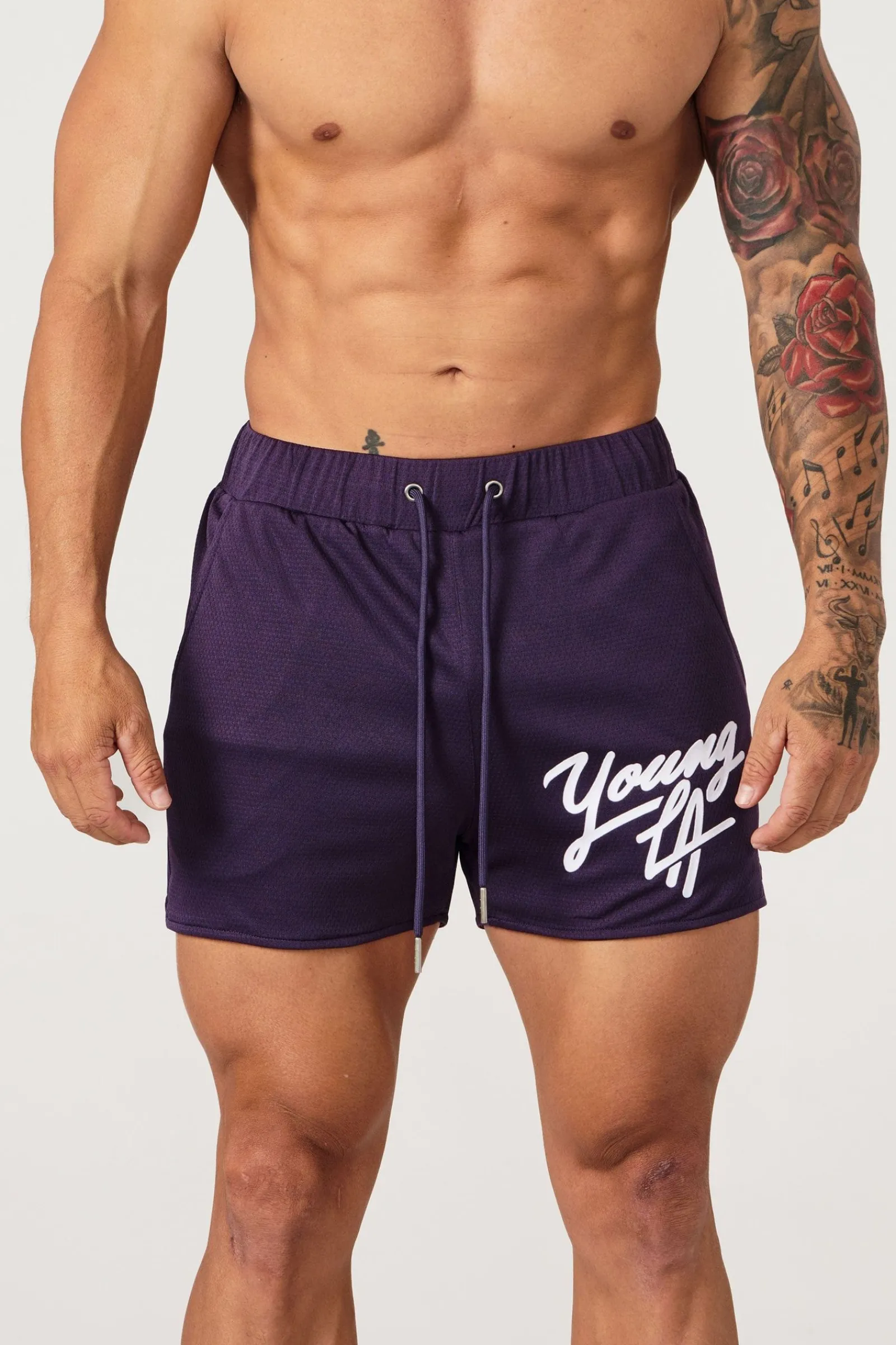Shorts<Youngla 104 Legacy Shorts Black|Brown|Carolina Blue|Deep Purple