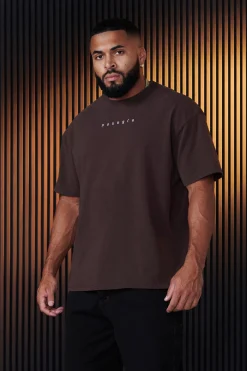 Shirts<Youngla 481 Letter Tees Black|Brown|White|Gunmetal