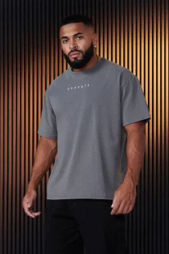 Shirts<Youngla 481 Letter Tees Black|Brown|White|Gunmetal