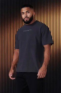 Shirts<Youngla 481 Letter Tees Black|Brown|White|Gunmetal