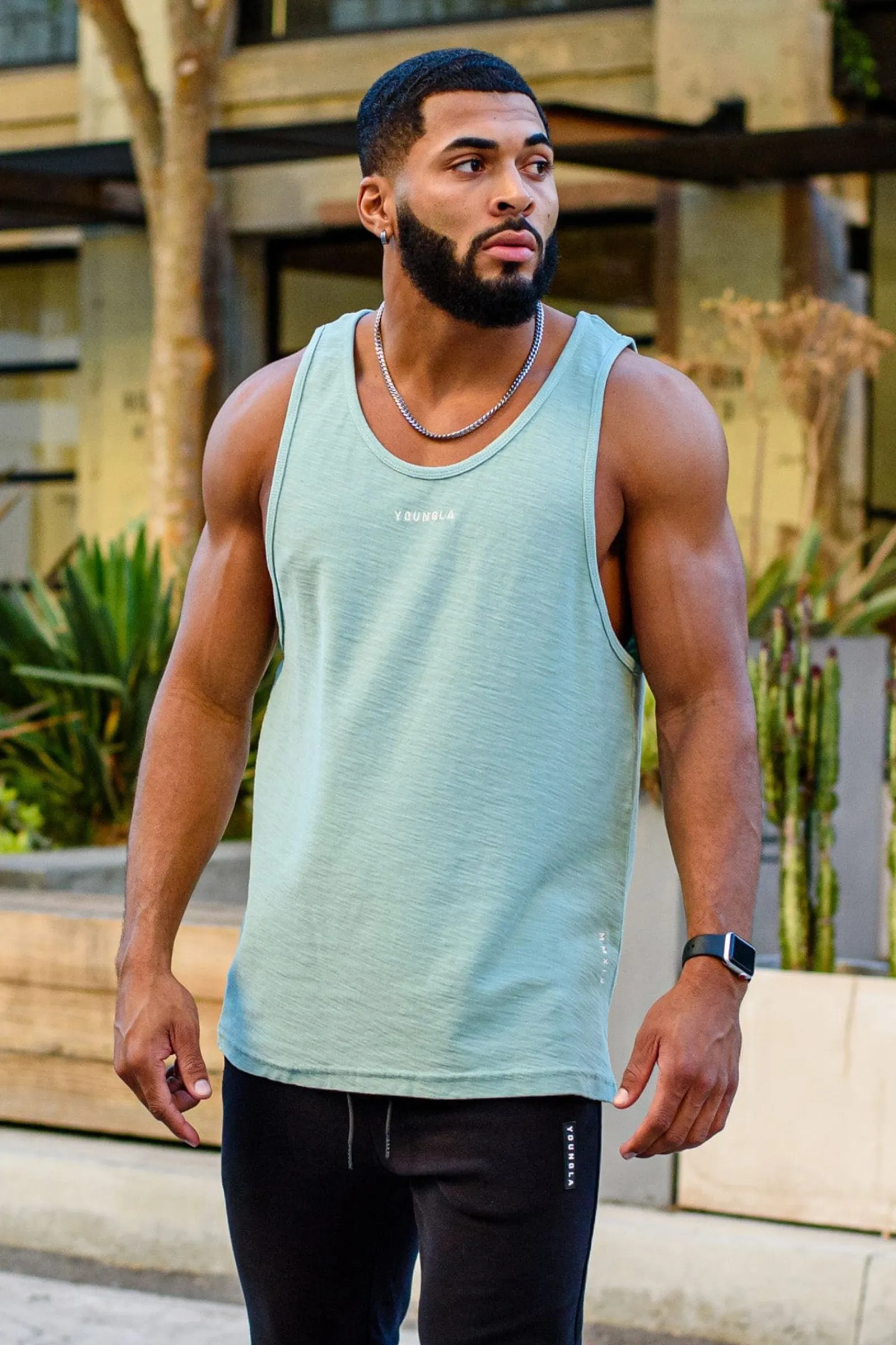Tanks<Youngla 325 Marine Slub Tanks Black|Slate Wash|Sky Blue Wash|Mint Wash