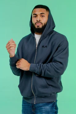 Outerwear<Youngla 515 Monarch Zip-Up Hoodie Black Wash|Bone Wash|Forest Green Wash|Navy Wash