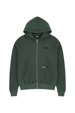 Outerwear<Youngla 515 Monarch Zip-Up Hoodie Black Wash|Bone Wash|Forest Green Wash|Navy Wash