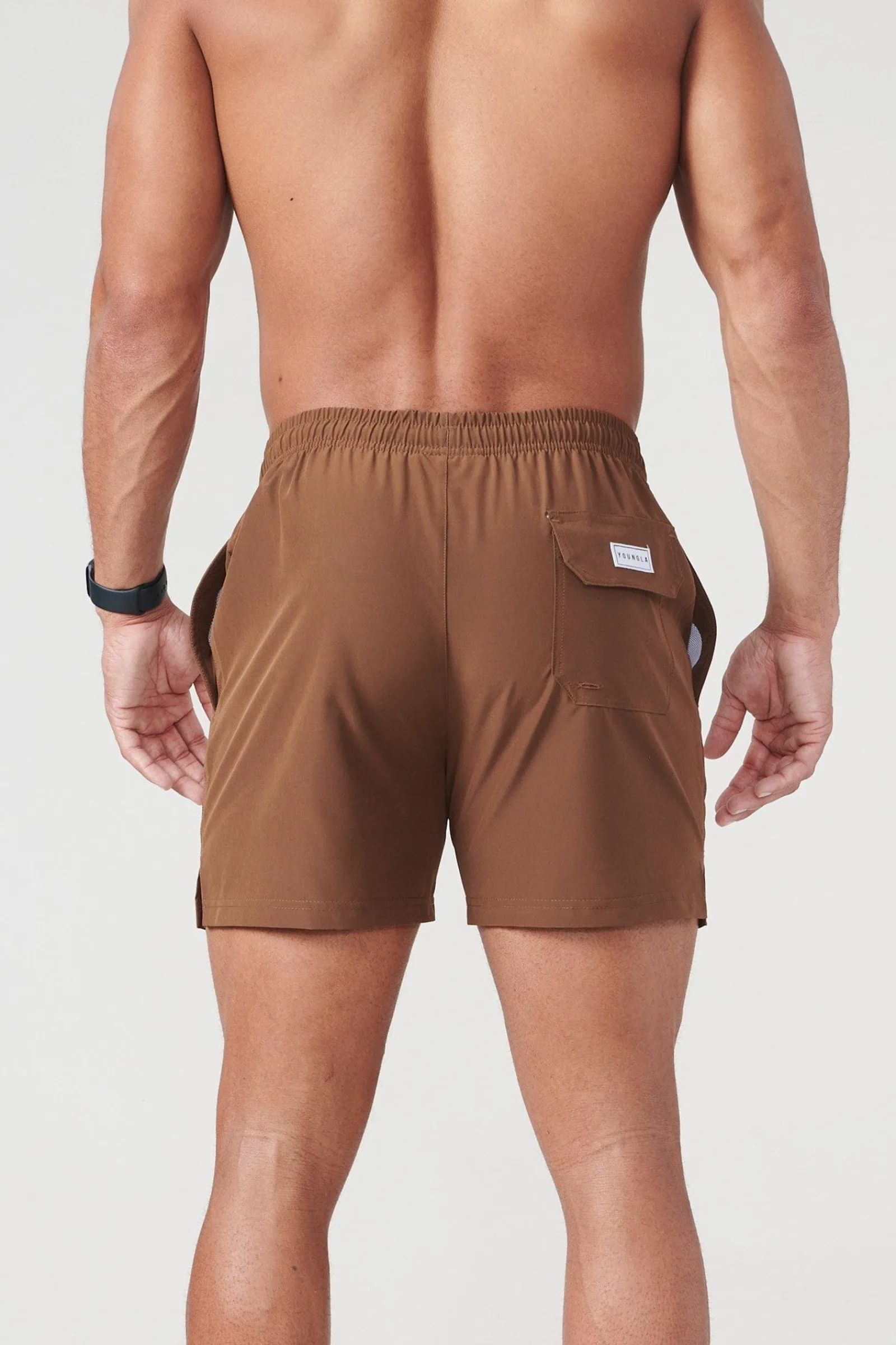 Shorts<Youngla 140 Night Swim Shorts Colors 23' Coffee|Light Grey|Navy|Olive