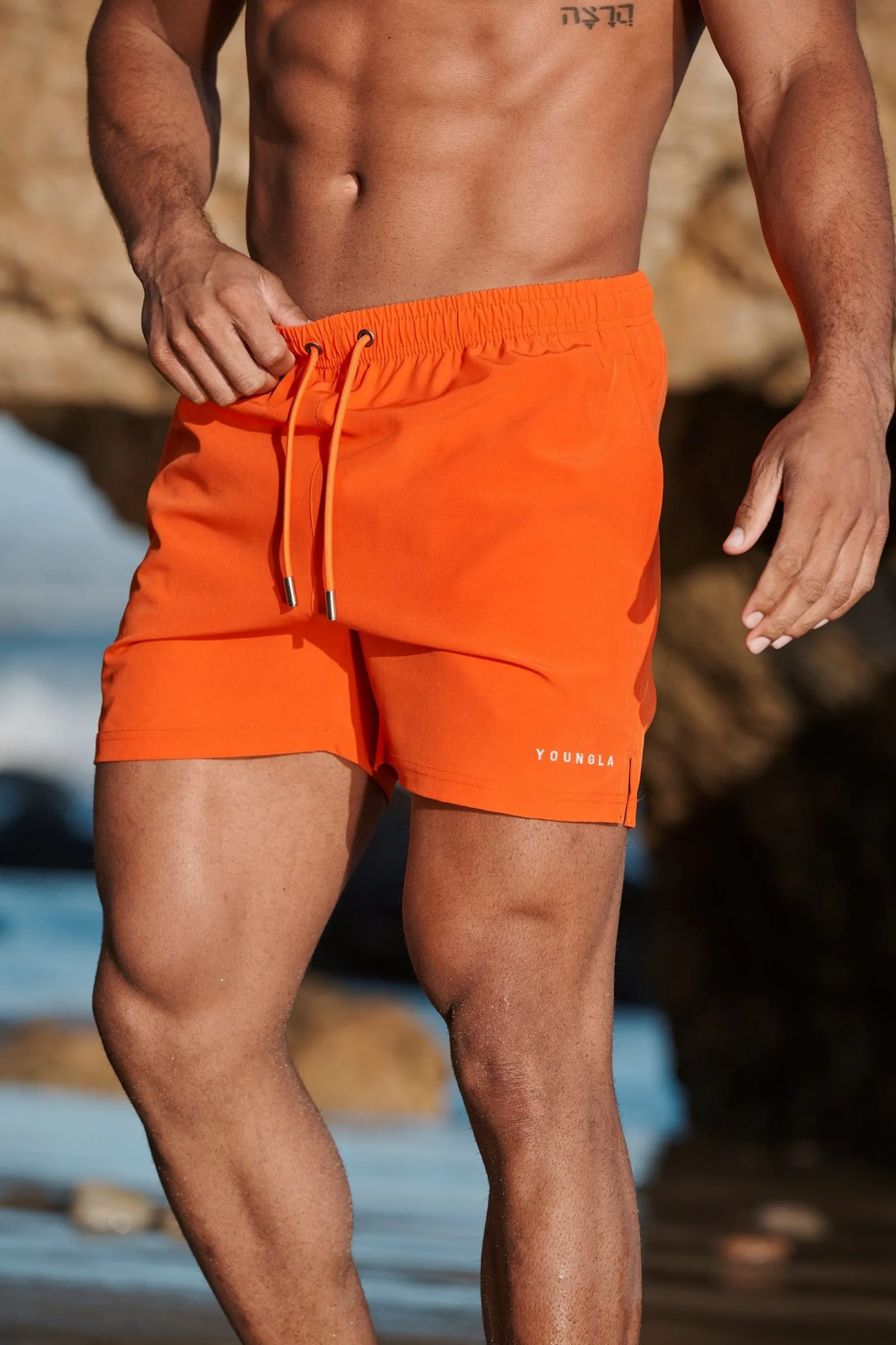 Shorts<Youngla 140 Night Swim Shorts Colors 23' Coffee|Light Grey|Navy|Olive