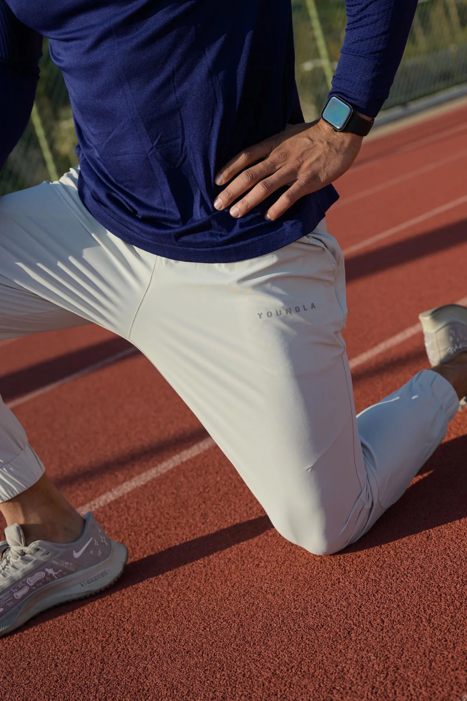 Joggers<Youngla 237 Nylon Training Joggers Black|Dark Chocolate|Flint Stone|Light Grey
