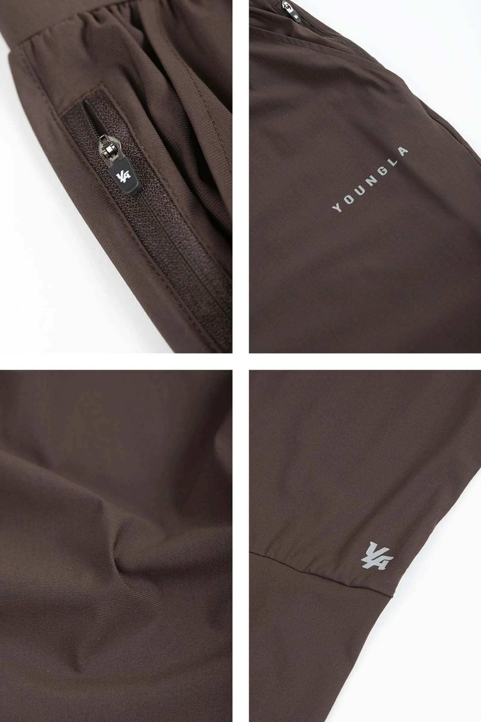 Joggers<Youngla 237 Nylon Training Joggers Black|Dark Chocolate|Flint Stone|Light Grey
