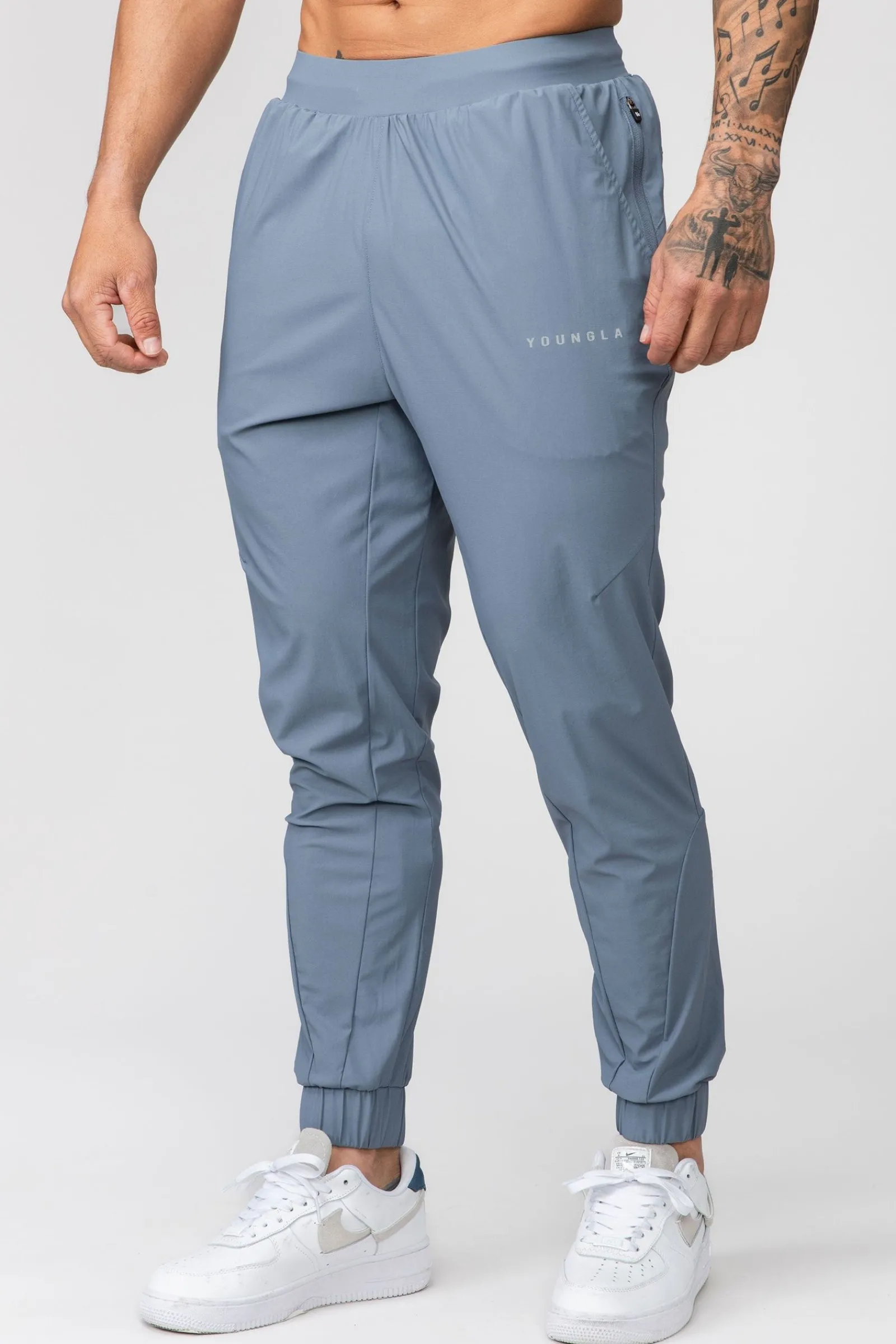 Joggers<Youngla 237 Nylon Training Joggers Black|Dark Chocolate|Flint Stone|Light Grey