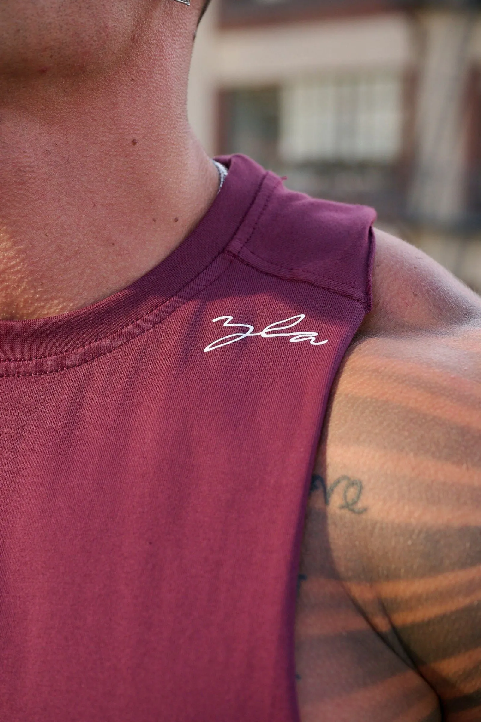 Tanks<Youngla 338 Offset Delt Tanks Black|Brown|Deep Burgundy|Light Grey