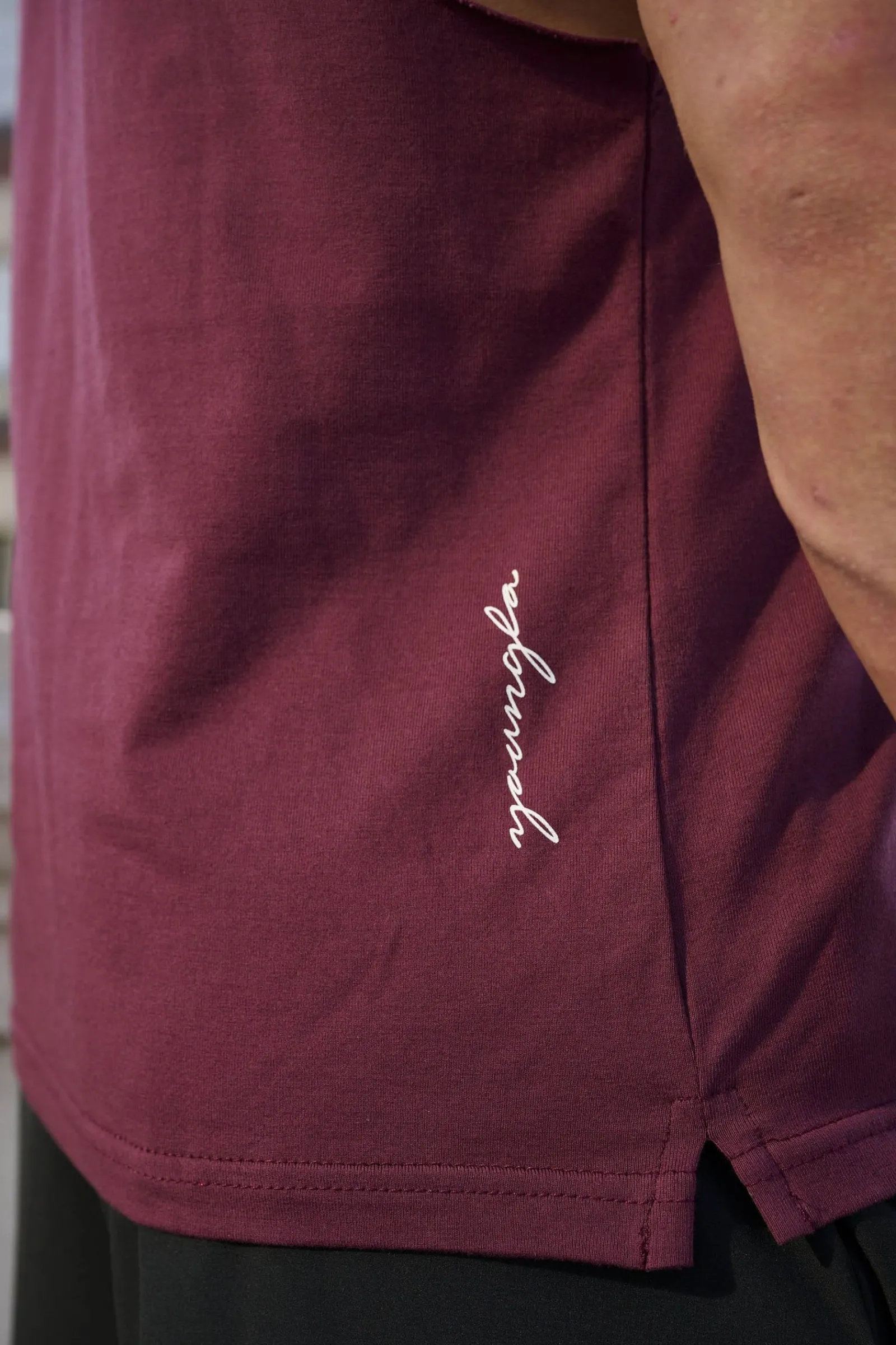 Tanks<Youngla 338 Offset Delt Tanks Black|Brown|Deep Burgundy|Light Grey