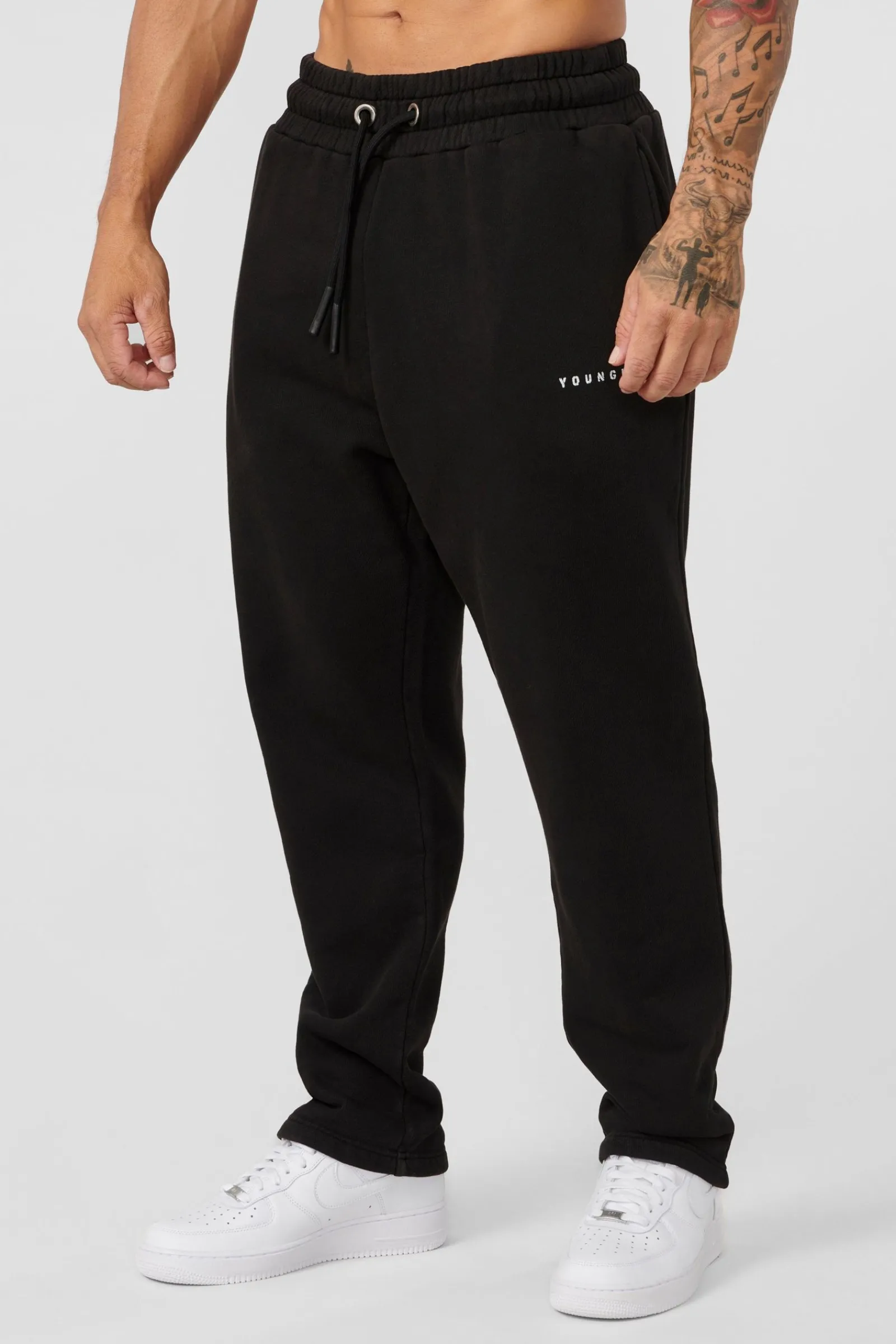 Joggers<Youngla 261 Old School No Cuff Joggers Black Wash|Brown Wash|Cream Wash|Grey Wash