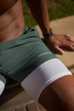 Shorts<Youngla 144 Peak Velocity Compression Shorts Black|Forest Green|Navy|Off-White