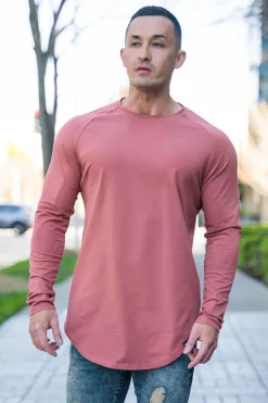 Shirts<Youngla 410 Perfect Raglan Long Sleeve Shirts Black|Charcoal|Sea Green|Salmon