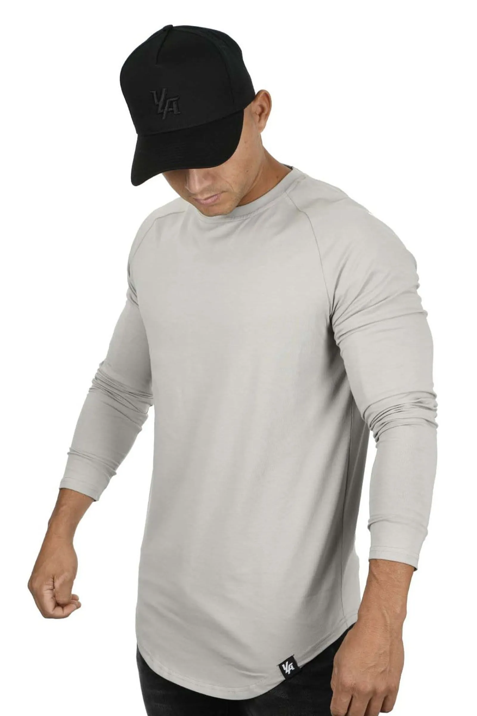 Shirts<Youngla 410 Perfect Raglan Long Sleeve Shirts Black|Charcoal|Sea Green|Salmon