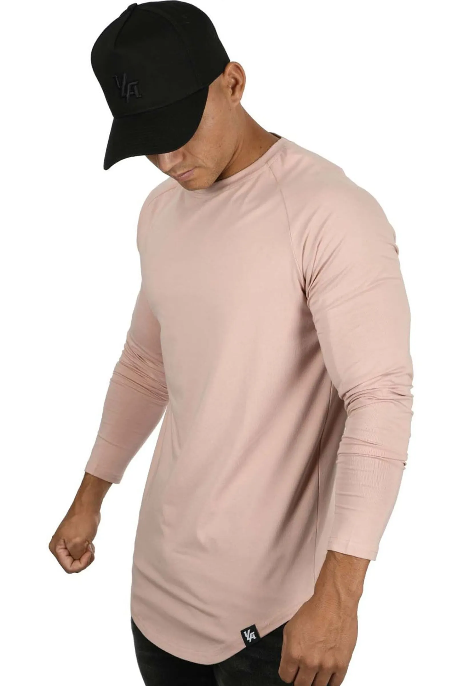 Shirts<Youngla 410 Perfect Raglan Long Sleeve Shirts Black|Charcoal|Sea Green|Salmon