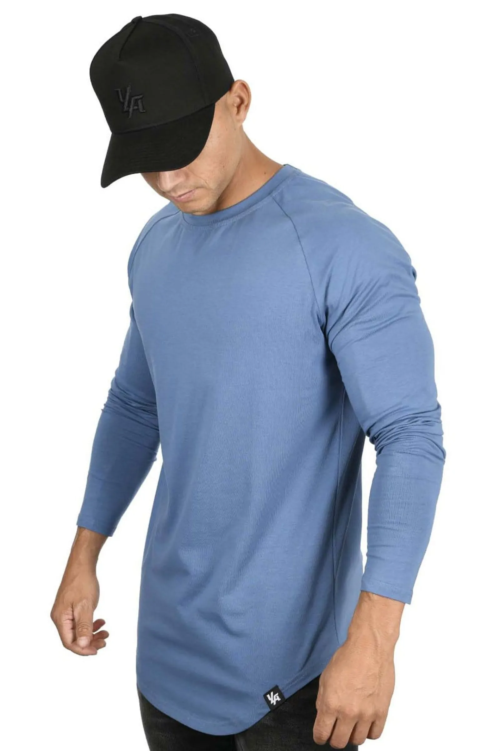 Shirts<Youngla 410 Perfect Raglan Long Sleeve Shirts Black|Charcoal|Sea Green|Salmon