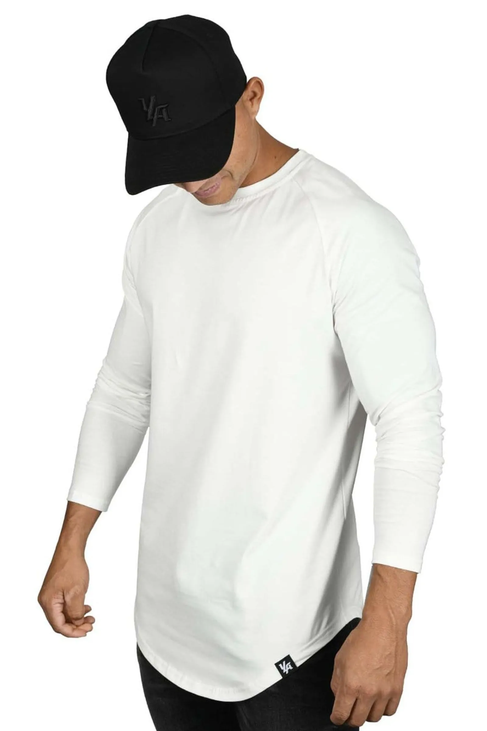 Shirts<Youngla 410 Perfect Raglan Long Sleeve Shirts Black|Charcoal|Sea Green|Salmon