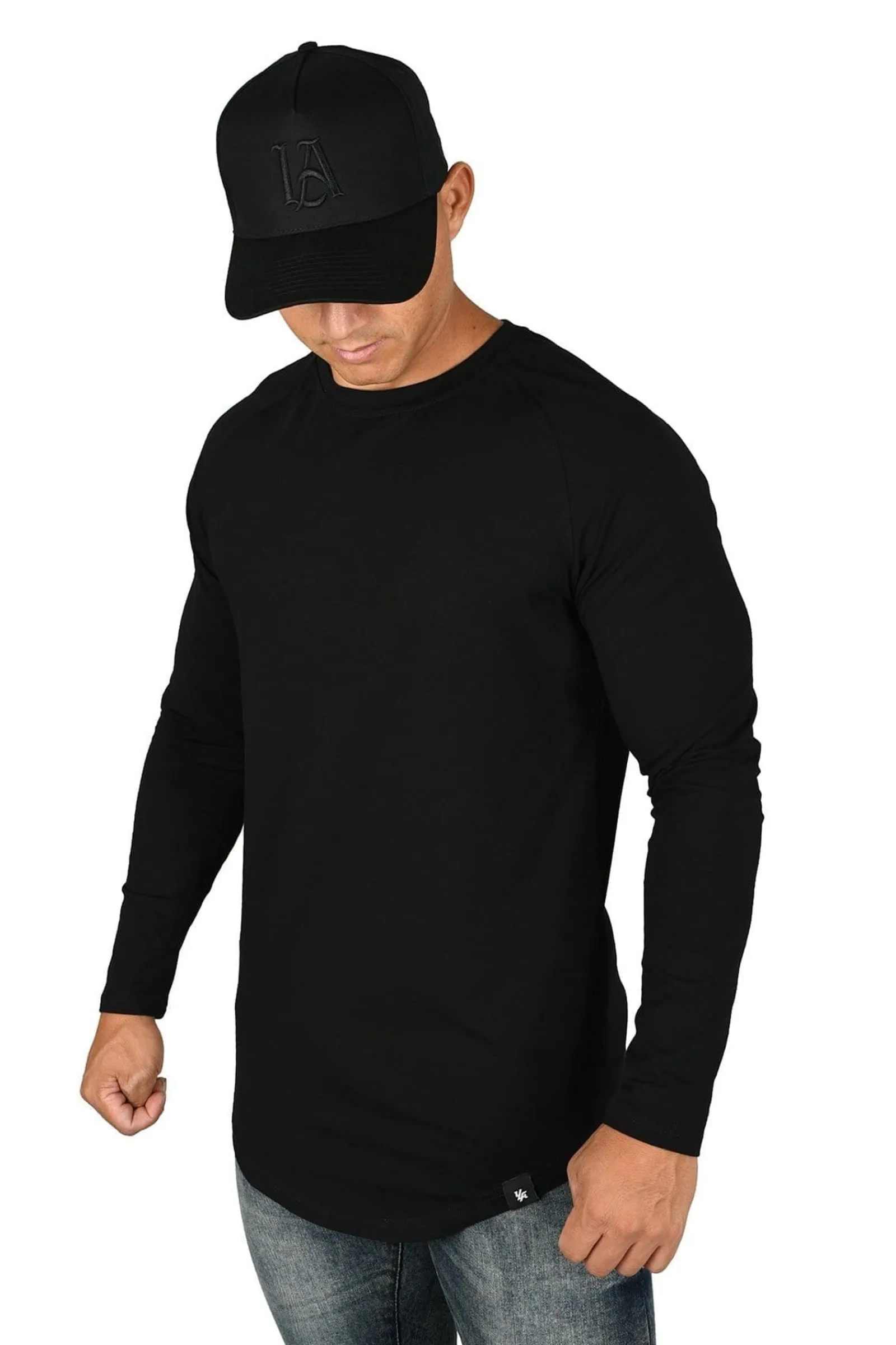 Shirts<Youngla 410 Perfect Raglan Long Sleeve Shirts Black|Charcoal|Sea Green|Salmon