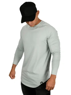 Shirts<Youngla 410 Perfect Raglan Long Sleeve Shirts Black|Charcoal|Sea Green|Salmon