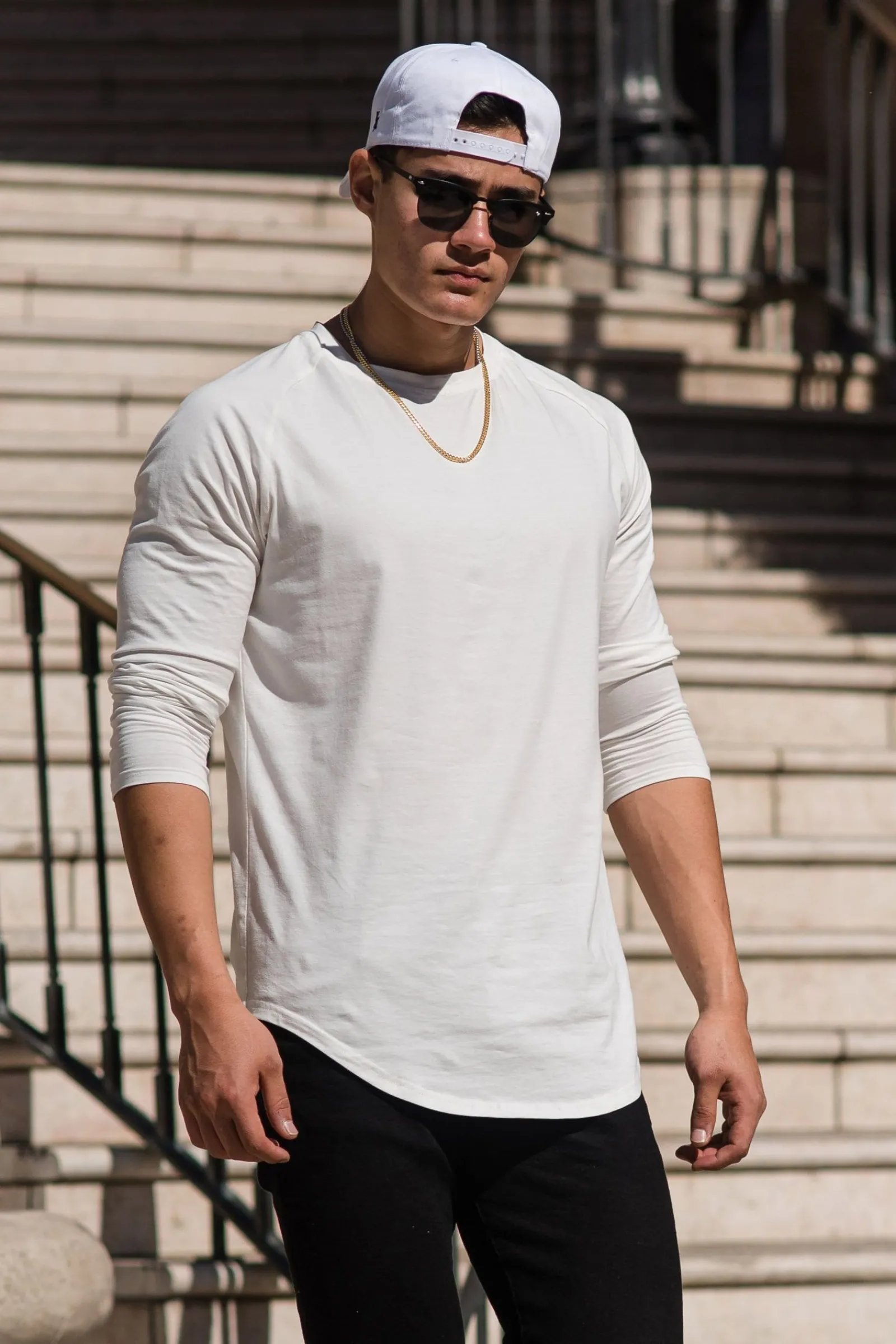 Shirts<Youngla 410 Perfect Raglan Long Sleeve Shirts Black|Charcoal|Sea Green|Salmon