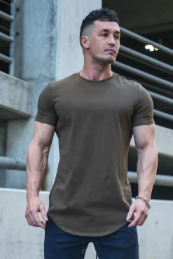 Shirts<Youngla 402 Perfect Tee-Scallop Bottom Black|Grey|Beige|White
