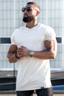Shirts<Youngla 411 Perfect Tee-Straight Bottom Black|Khaki|White|Grey