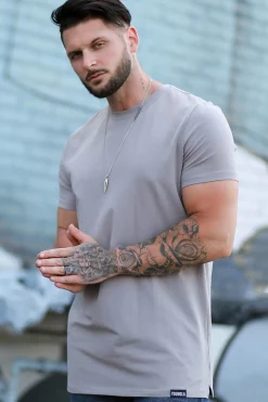 Shirts<Youngla 411 Perfect Tee-Straight Bottom Black|Khaki|White|Grey