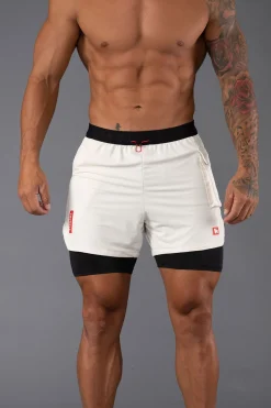 Shorts<Youngla 121 Performance Line Compression Shorts Black|White|Beige|Forest Green
