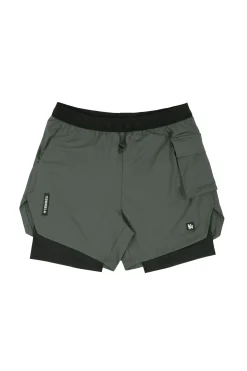Shorts<Youngla 121 Performance Line Compression Shorts Black|White|Beige|Forest Green